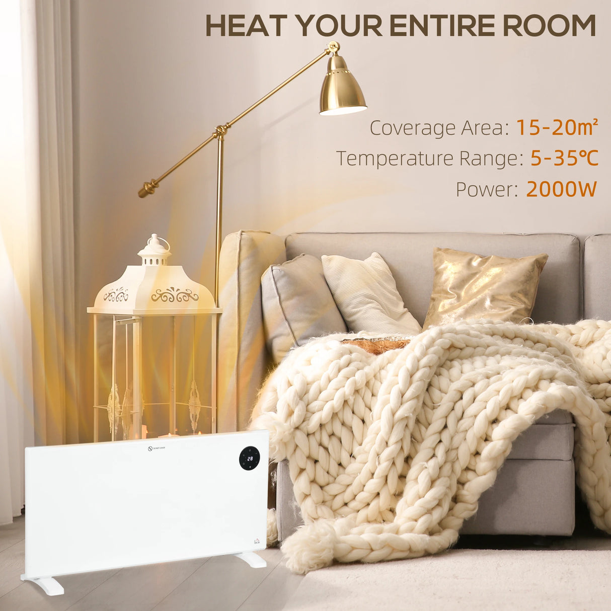 Homcom 2kW Convector Electric Heater