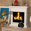 HOMCOM Bioethanol Fireplace with Mantelpiece