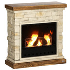 Homcom 2000 BTU Brickwork-Effect Ethanol Fireplace
