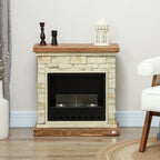 Homcom 2000 BTU Brickwork-Effect Ethanol Fireplace