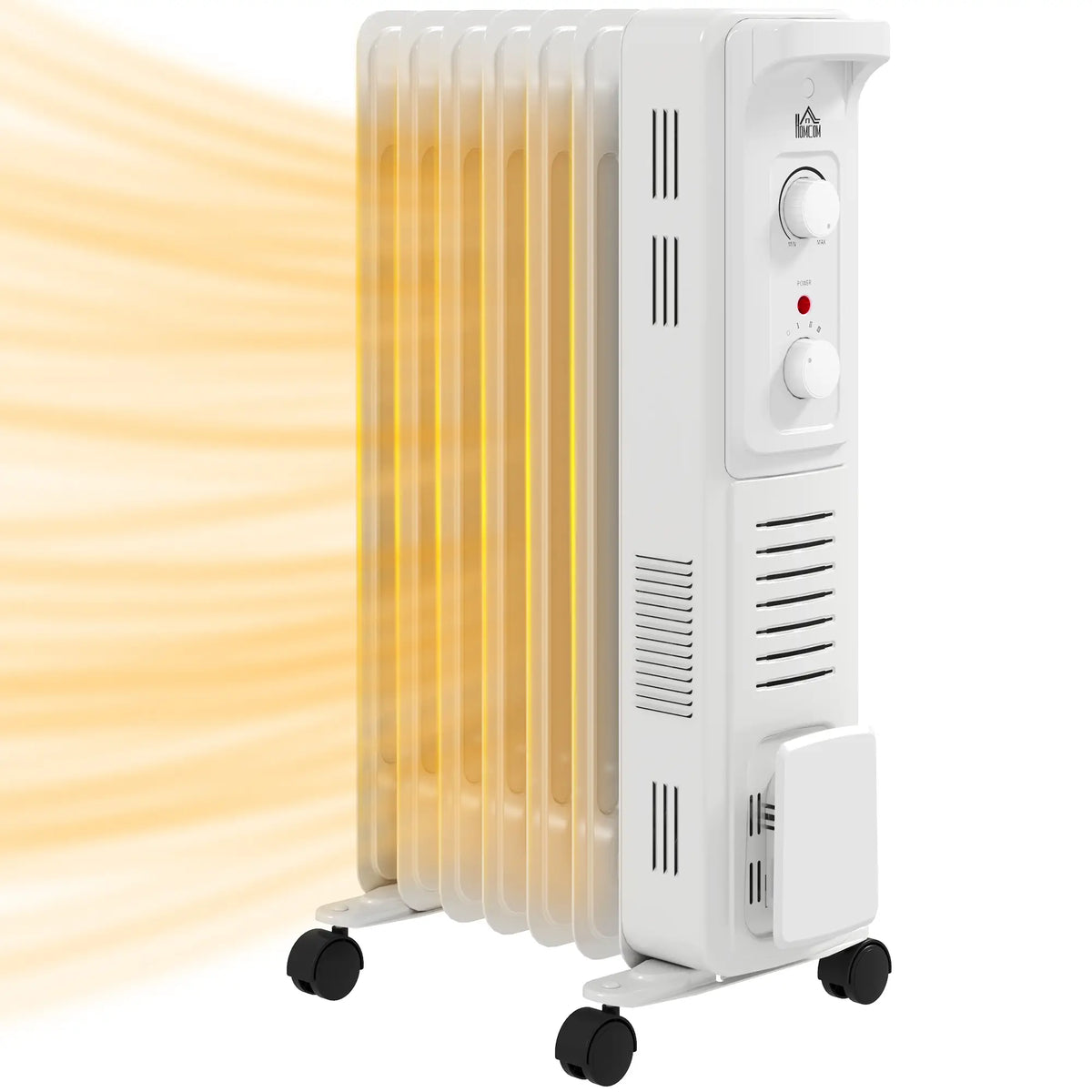 Homcom 1.5kW Portable Oil Filled 7-Fin Radiator