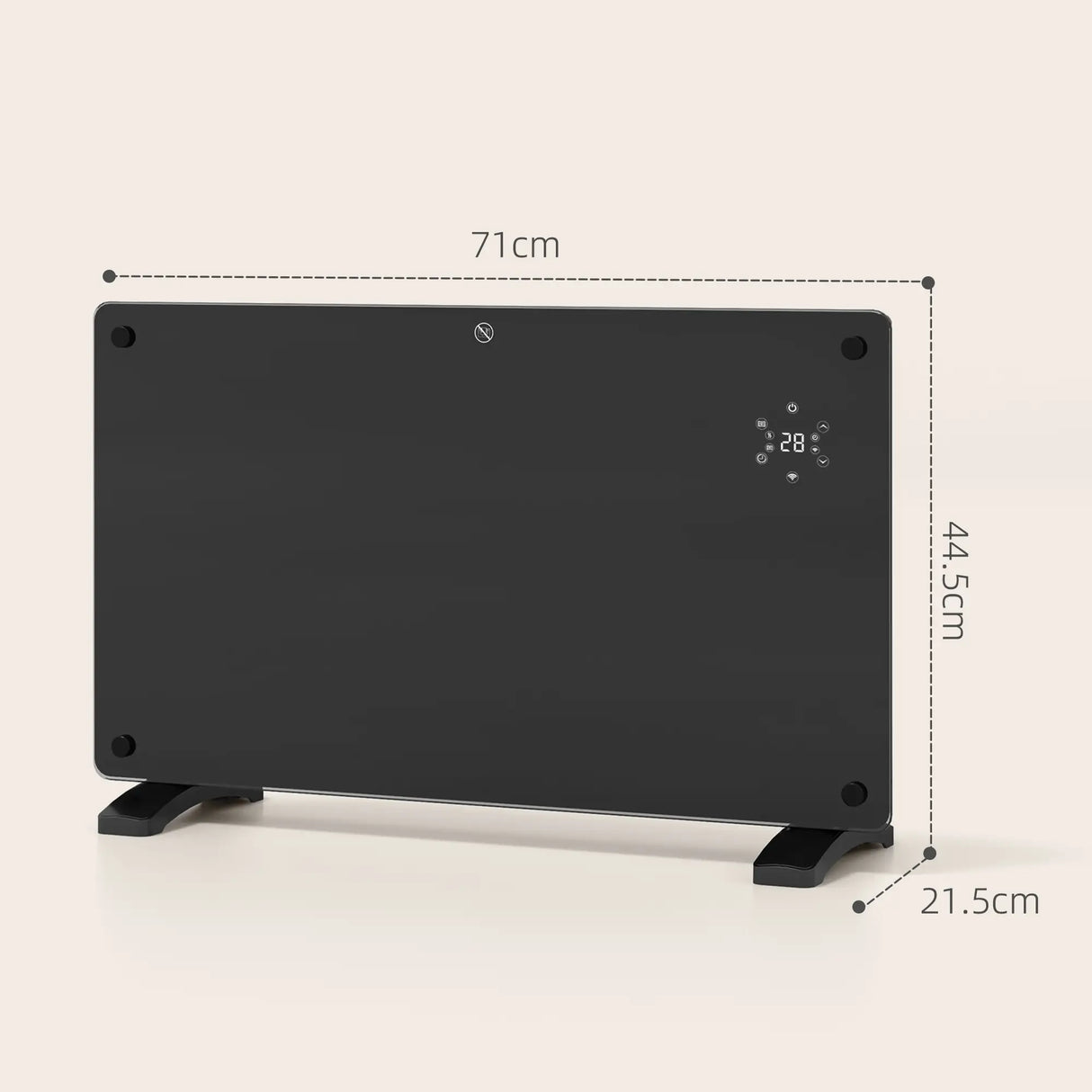 Homcom 1.5kw Electric Heater with Smartphone Control