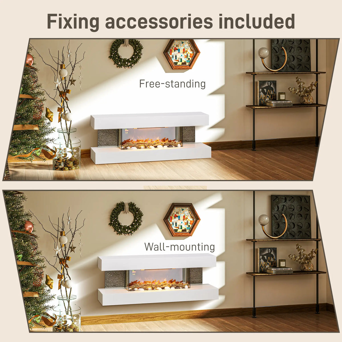 Homcom 2kW 120cm Electric Fireplace