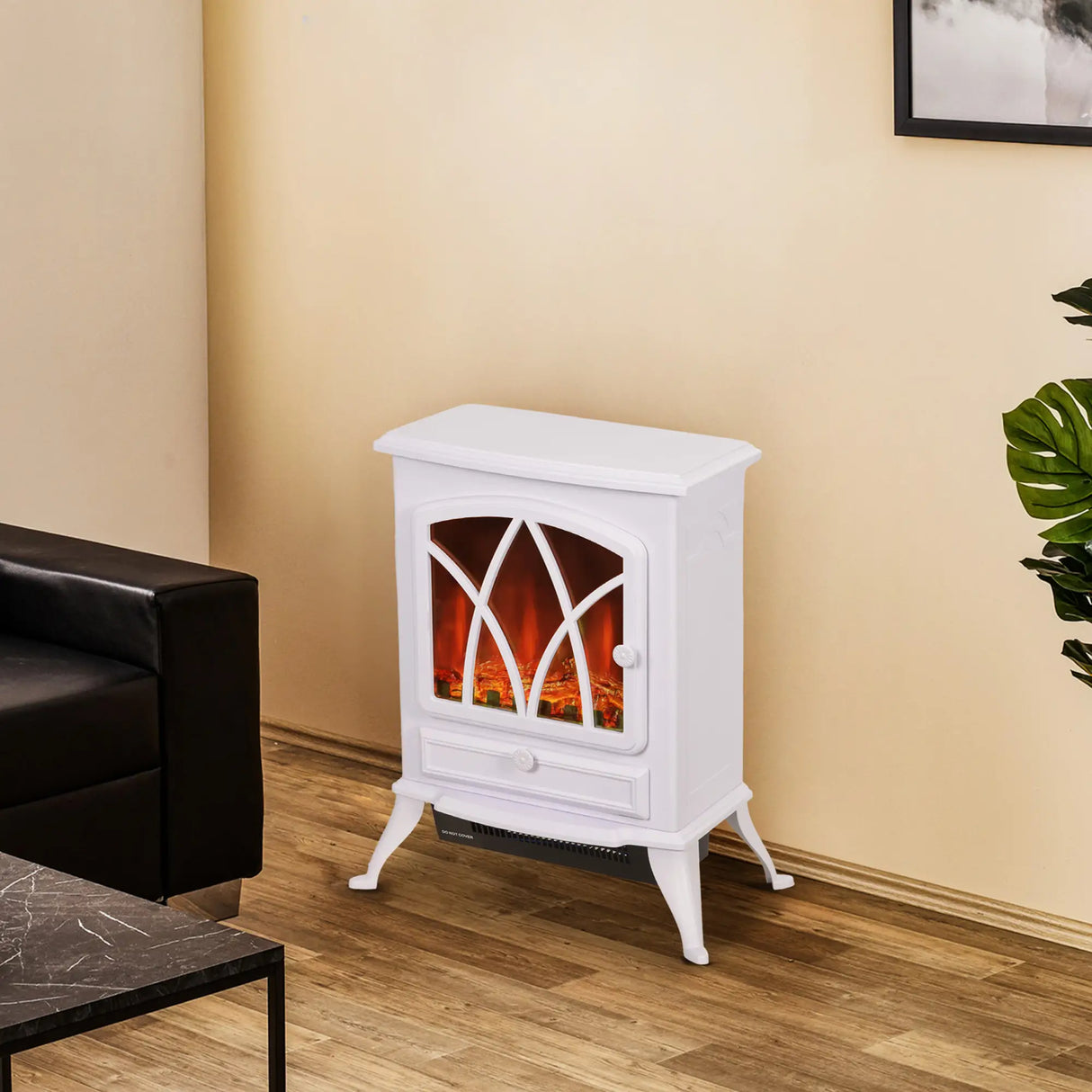 Homcom Dual-Power Electric Fireplace