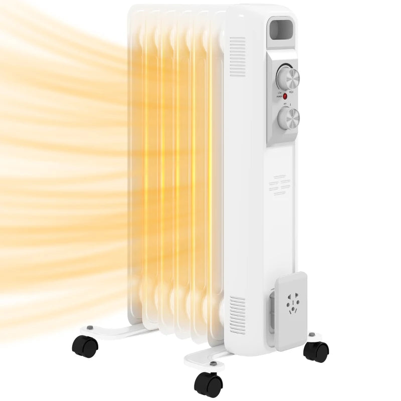 Homcom 1.5kW Portable Oil Filled Radiator – Aircare