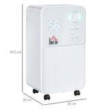 Homcom 12L/Day Dehumidifier with Humidity Control