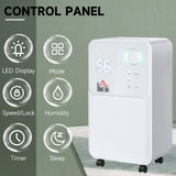 Homcom 12L/Day Dehumidifier with Humidity Control