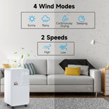 Homcom 12L/Day Dehumidifier with Humidity Control