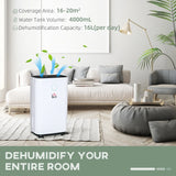 Homcom 16L/Day Dehumidifier for Home