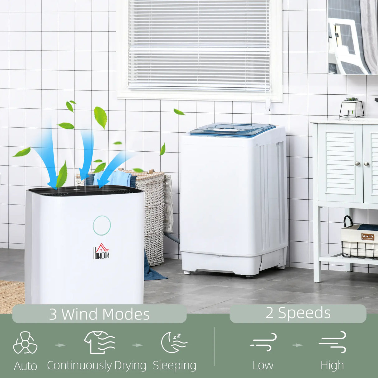 Homcom 16L/Day Dehumidifier for Home