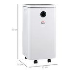 Homcom 2.5L Tank 10L/Day Dehumidifier