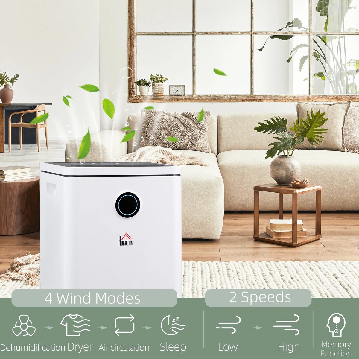 Homcom 2.5L Tank 10L/Day Dehumidifier