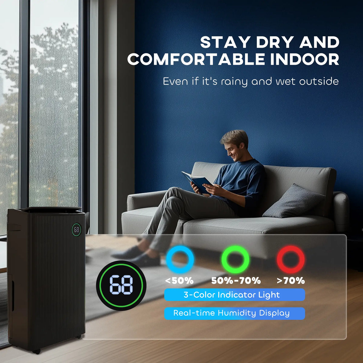 Homcom 16L/Day Dehumidifier