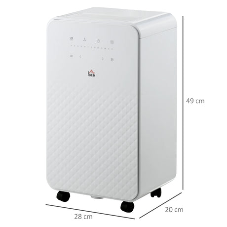 Homcom 10L/Day Portable Dehumidifier with Air Purifier