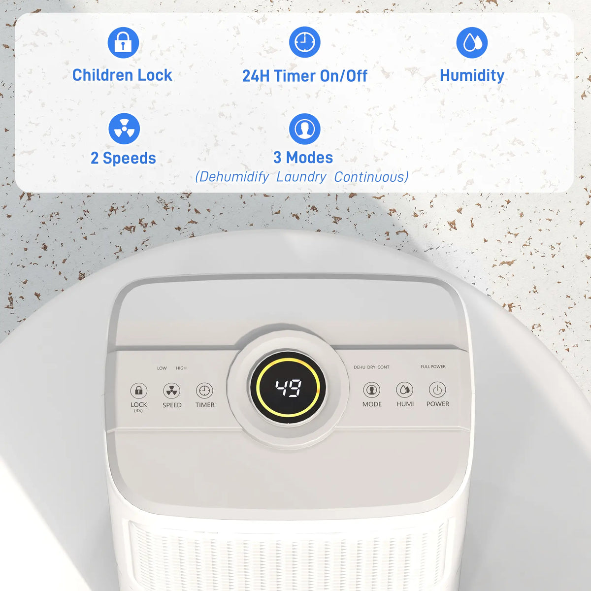 Homcom 18m² 12L/Day Dehumidifier