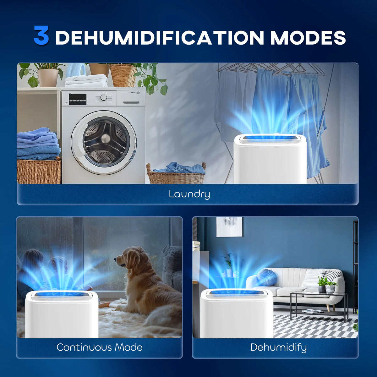 Homcom 50m² 20L/Day Dehumidifier