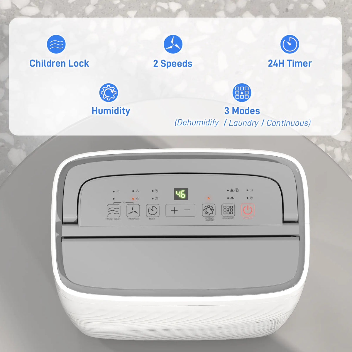 Homcom 16L/Day Dehumidifier