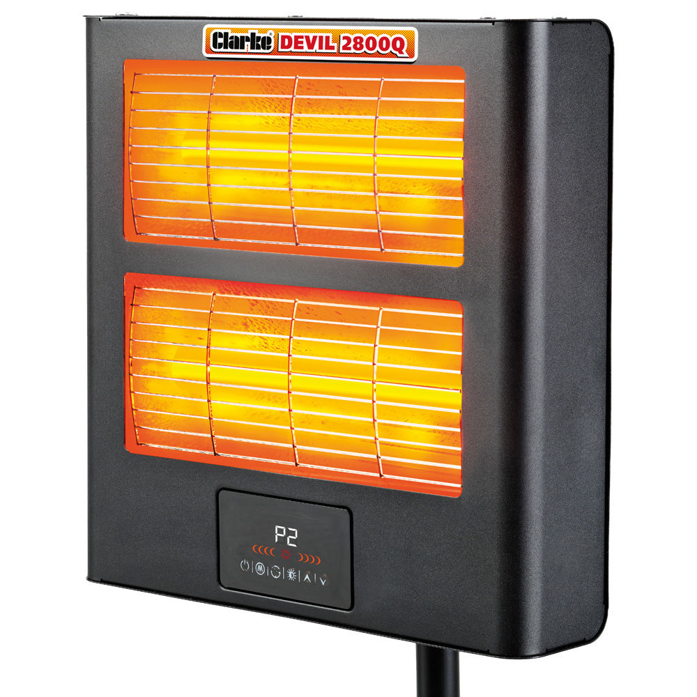Clarke Devil 2800Q 2.8kW Wall Mounted Infrared Quartz Heater (230V)