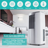 EcoAir Apollo MK2 12000 BTU Heat Pump Portable Air Conditioner with Carbon Filter