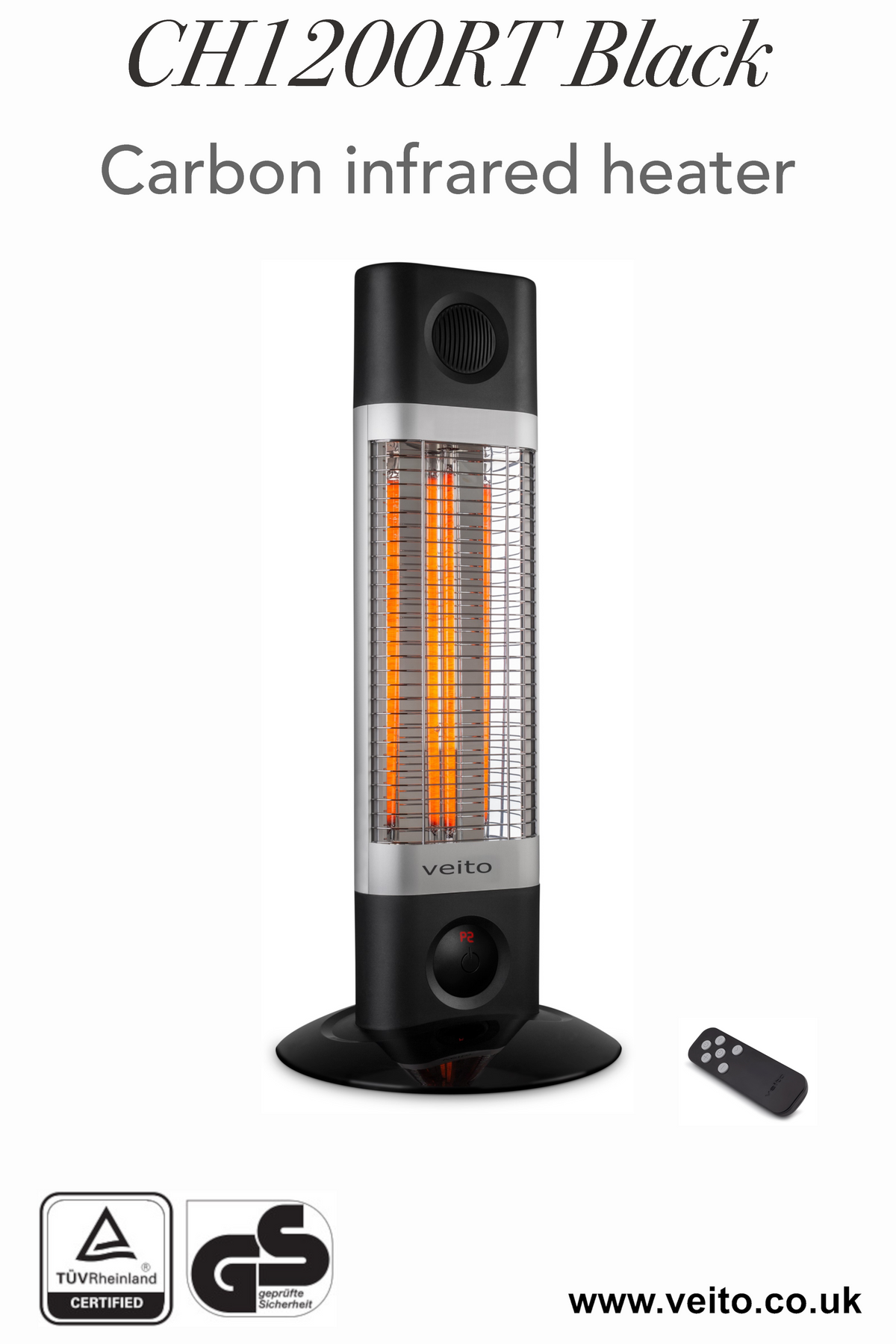 Veito CH1200RT 1.2kW Free Standing Carbon Infrared Heater
