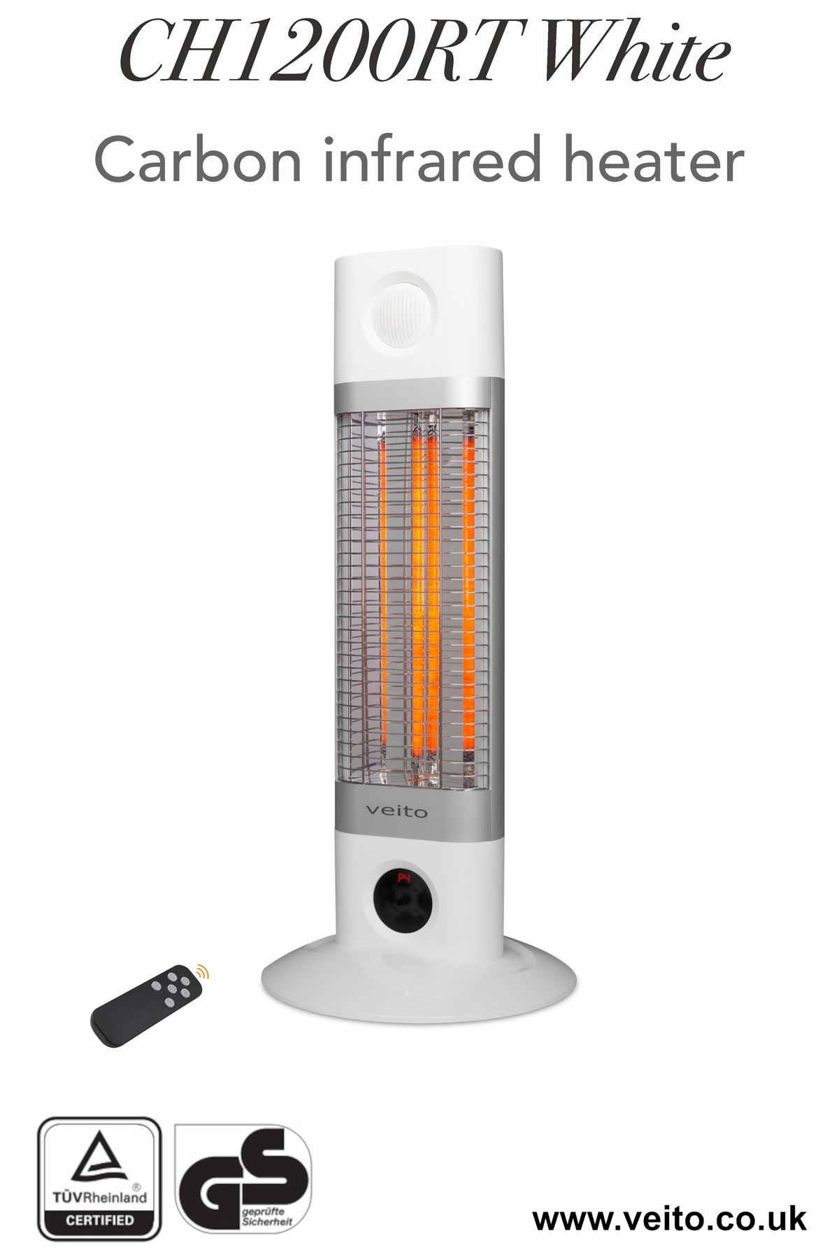 Veito CH1200RT 1.2kW Free Standing Carbon Infrared Heater