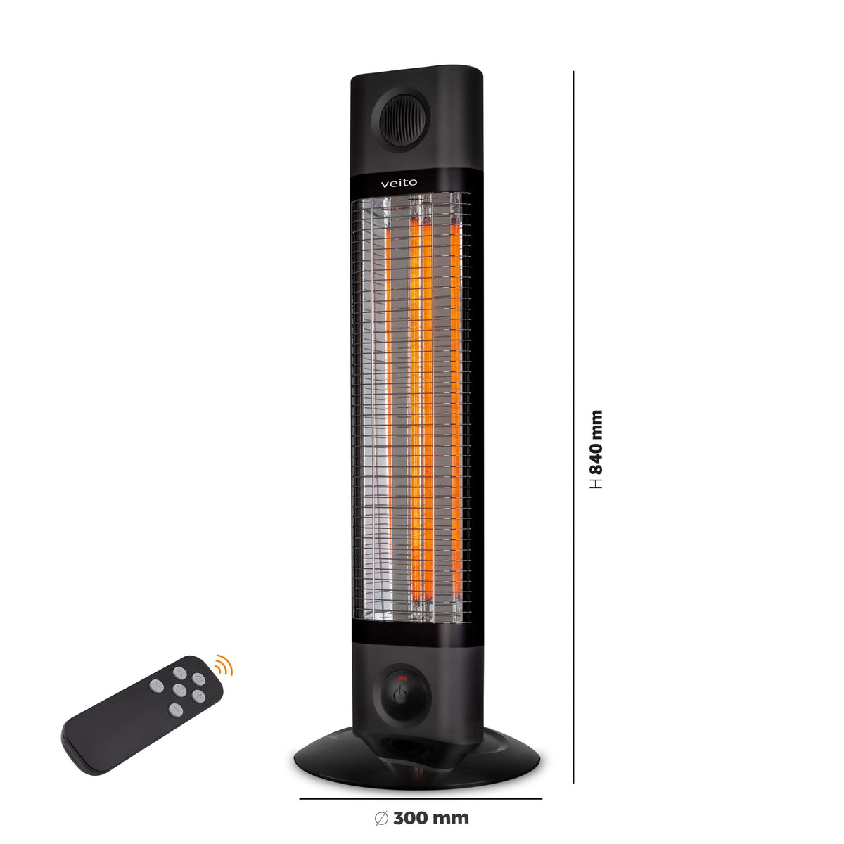 Veito CH1800RT 1.8kW Free Standing Carbon Infrared Heater