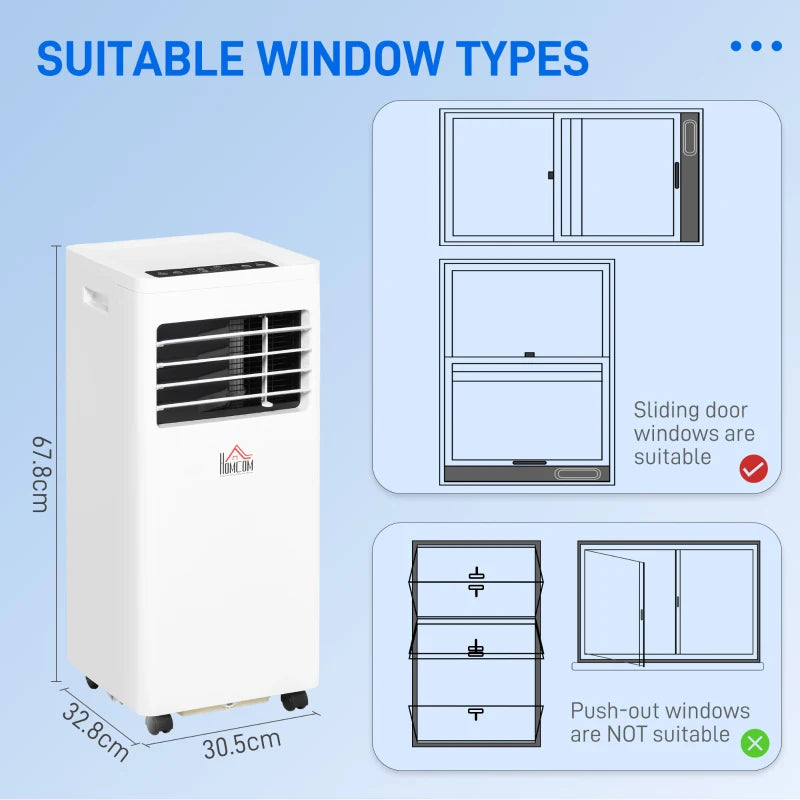 HOMCOM 7000 BTU Air Conditioning Unit 3-in-1 Portable Air Conditioner