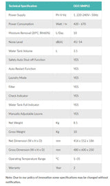 EcoAir DD3 SIMPLE 10L Per Day Desiccant Dehumidifier