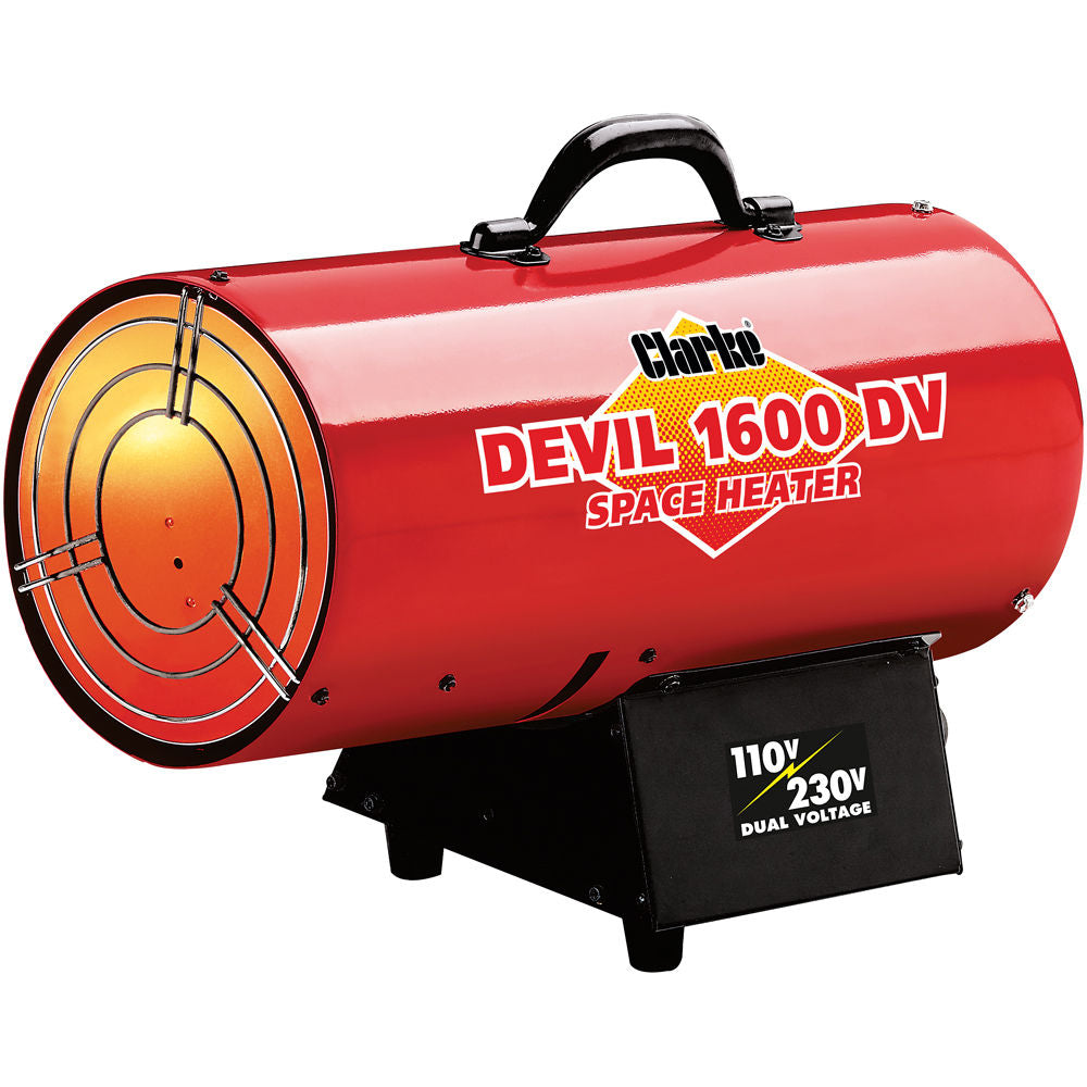 Clarke Devil 1600DV 36.6kW Dual-Voltage Propane Gas Fired Space Heater