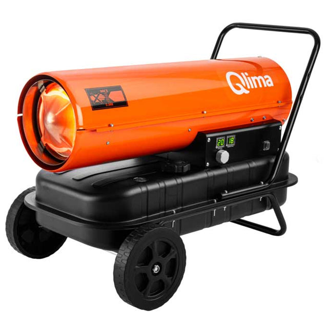 Qlima DFA2330 space heater, side view of the unit