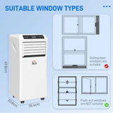 HOMCOM 10000 BTU Air Conditioning Unit 3-in-1 Portable Air Conditioner