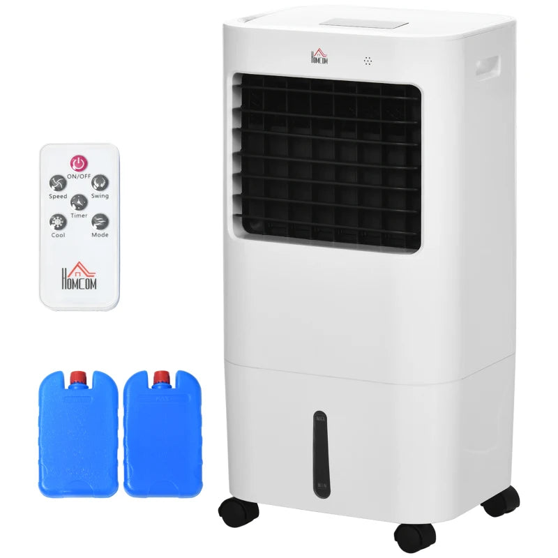 HOMCOM Air Cooler, Mobile Cooling Fan with 15L Water Tank