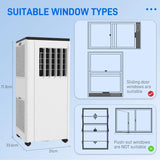 HOMCOM 9000 BTU App-Controlled Mobile Air Conditioner