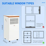 HOMCOM 9000 BTU Air Conditioning Unit 3-in-1 Portable Air Conditioner