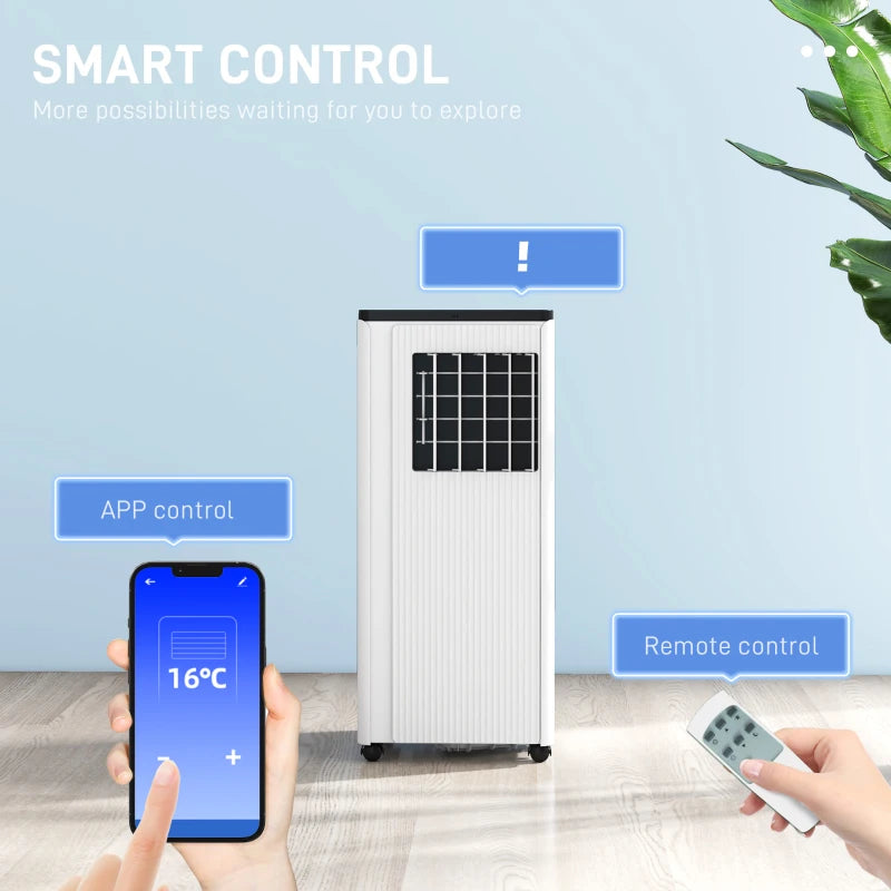 HOMCOM 9000 BTU App-Controlled Mobile Air Conditioner