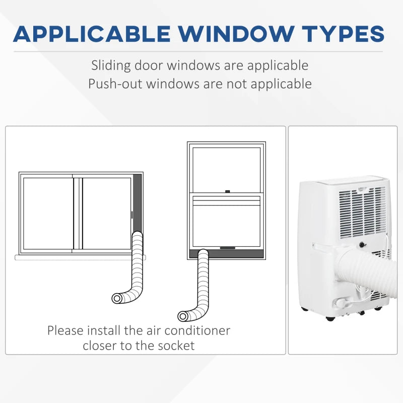 HOMCOM 12000 BTU Air Conditioning Unit 3-in-1 Portable Air Conditioner