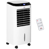 HOMCOM Portable Air Cooler, Evaporative Anion Ice Cooling Fan Water Conditioner Humidifier Unit with 10L Water Tank