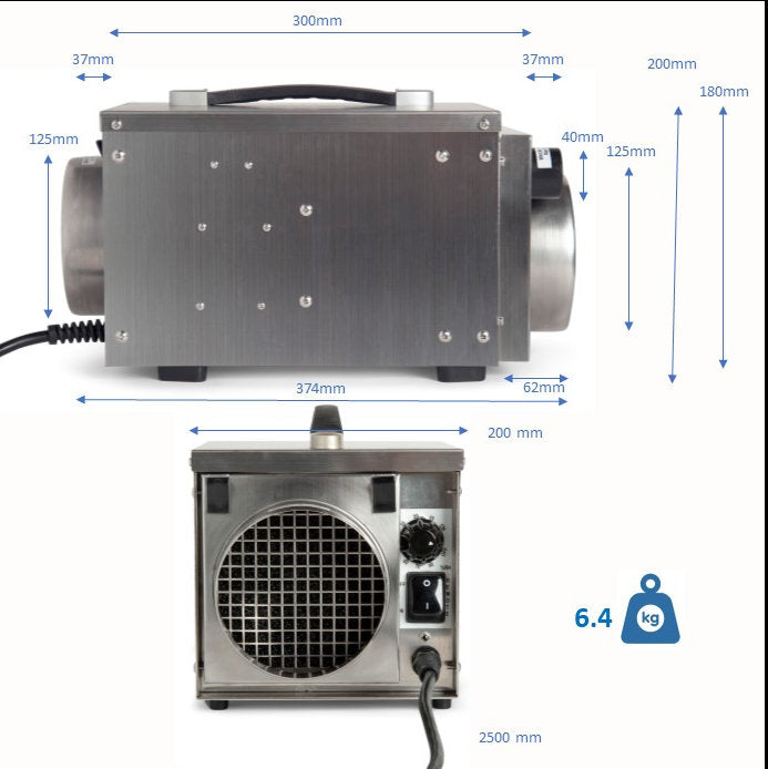 Ecor Pro DH1200 INOX 12L/Day Desiccant Dehumidifier