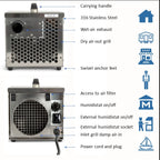 Ecor Pro DH800 INOX 8L/Day Desiccant Dehumidifier