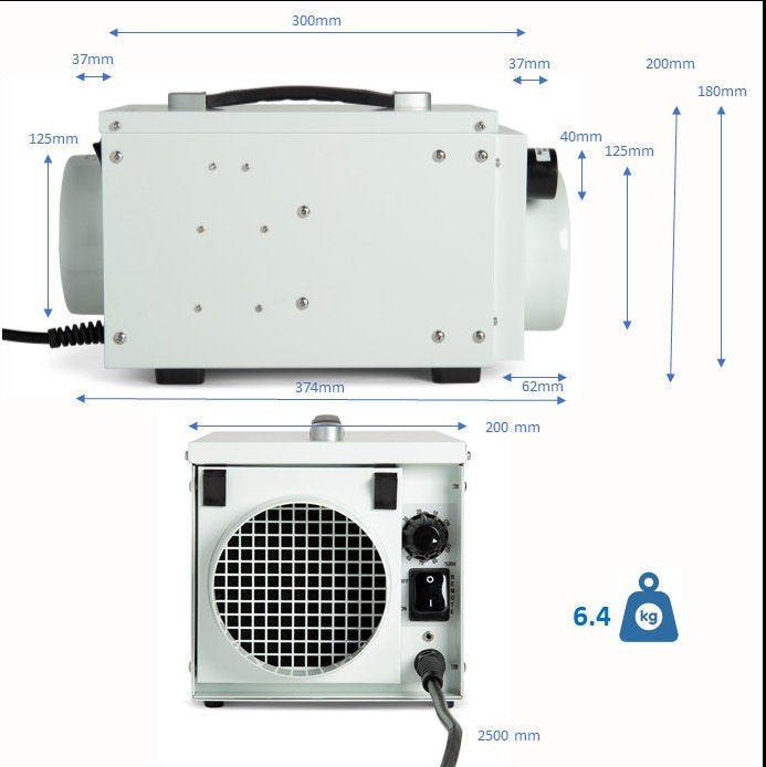 Ecor Pro DH1200 DryFan 12L/Day Desiccant Dehumidifier