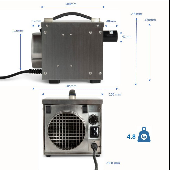 Ecor Pro DH800 INOX 8L/Day Desiccant Dehumidifier