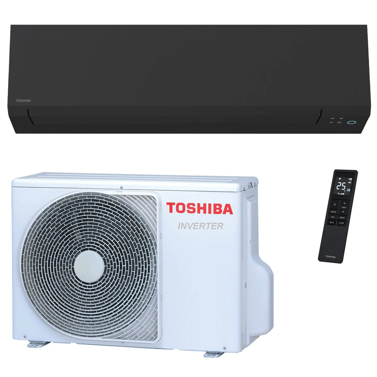 Toshiba SHORAI Edge 2.5kW Single Room Split Air Conditioning System in Black