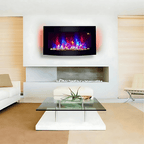 TruFlame 89cm Curved Glass Wall Mounted Electric Fireplace