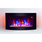 TruFlame 89cm Curved Glass Wall Mounted Electric Fireplace