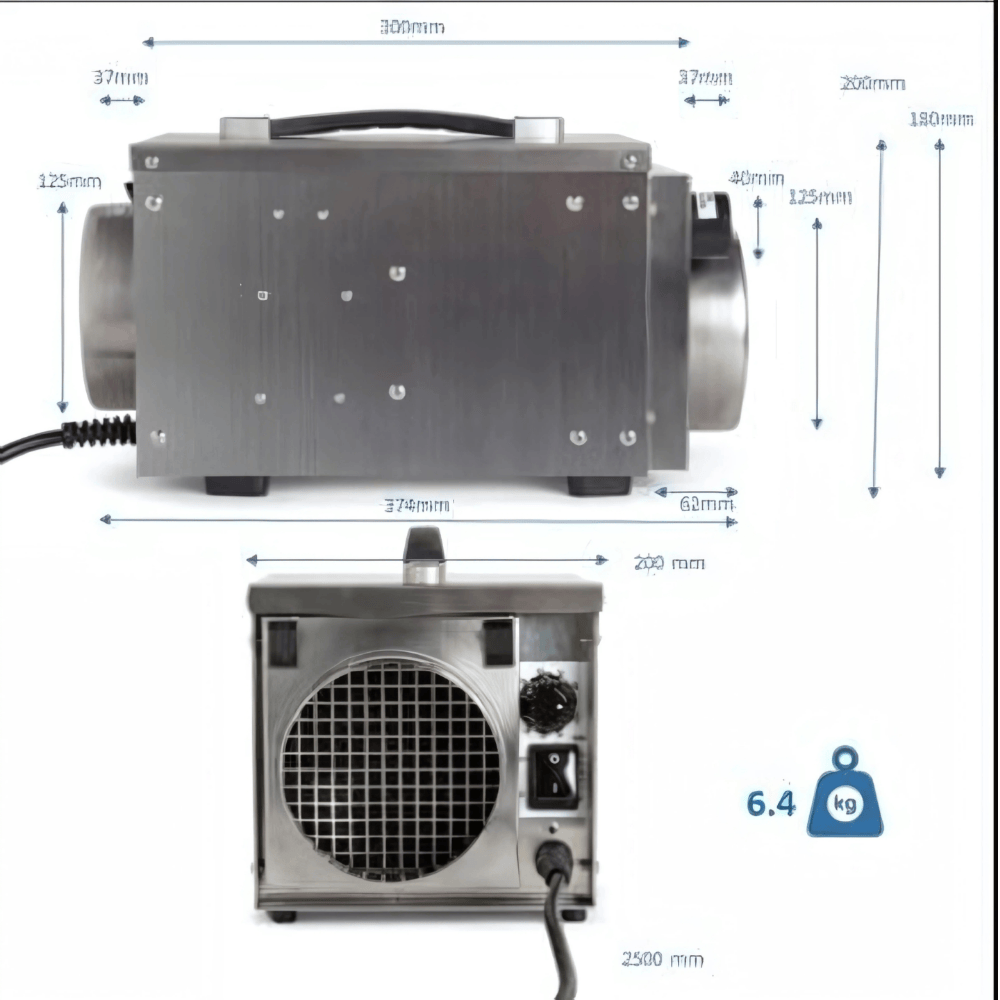 Ecor Pro DH1211 INOX DryBoat 12L Desiccant Dehumidifier (110v)