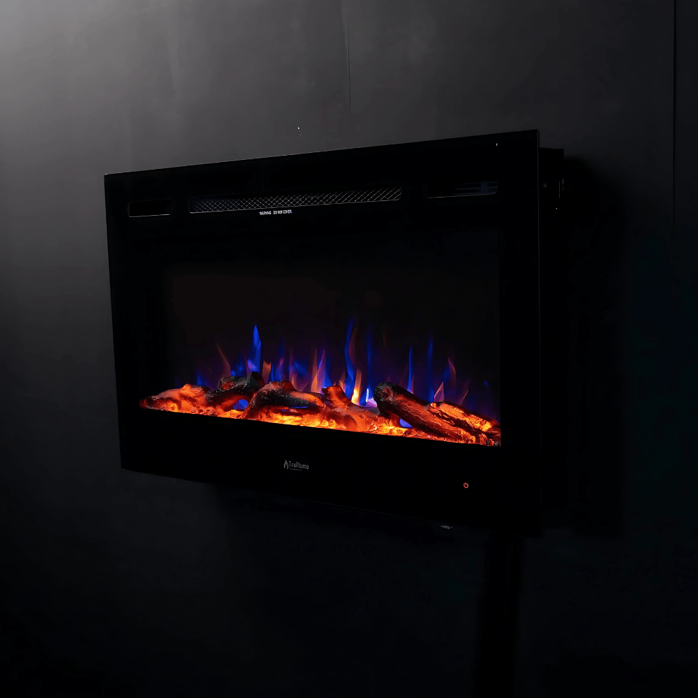 TruFlame Black 1.5kW Wall Mounted Electric Fireplace