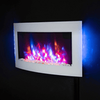 TruFlame 89cm Curved Glass Wall Mounted Electric Fireplace
