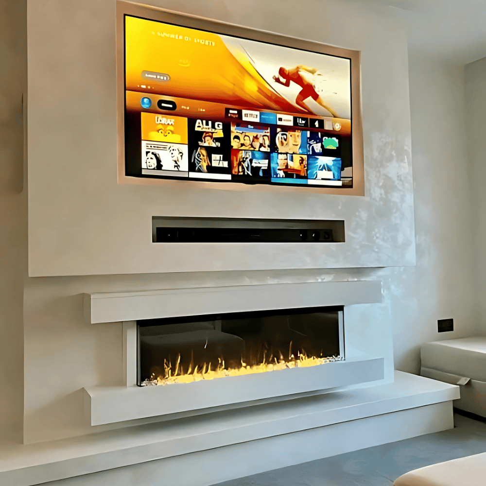 TruFlame 60 inch White Mantelpiece Electric Fireplace
