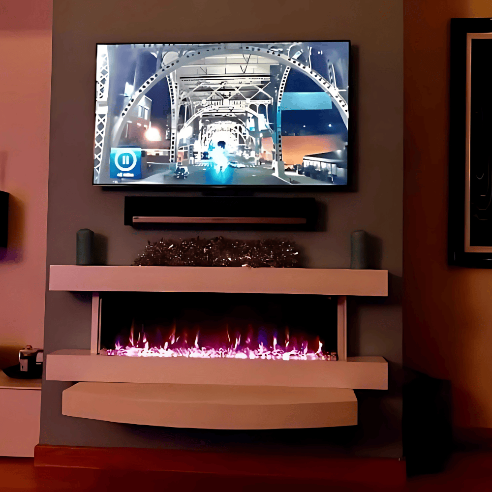 TruFlame 60 inch White Mantelpiece Electric Fireplace