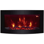 TruFlame 89cm Curved Glass Wall Mounted Electric Fireplace